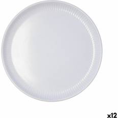 Dinner Plates Bidasoa Flat Moana Grey Ceramic 26 cm 12 Units Dinner Plate