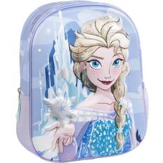 Purple School Bags Frozen 3D School Backpack - Blue