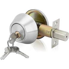 Furtalk Cylinder Satin Nickel Single Deadbolt Door Lock