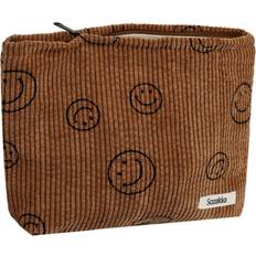 Brown - Women Toiletry Bags & Cosmetic Bags Tianfu Corduroy Aesthetic Cosmetic Bag - Brown