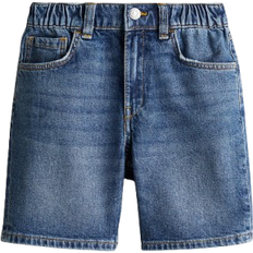 H&M Loose Fit Denim Shorts - Denim Blue (1275963007)