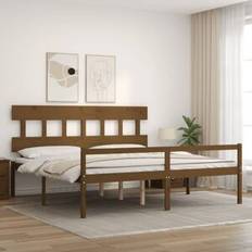 200cm Beds Marlow Home Co norich Solid Wood 200 x 200 cm Frame Bed