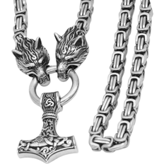 Thors hammer smykke INF Thor's Hammer Viking Necklace - Silver