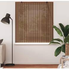 vidaXL Vindues Blind Med Gardiner Brun 140 x 160 cm Bambus
