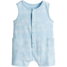 H&M Terry Romper Suit - Light Blue/Bicycles (1285715002)