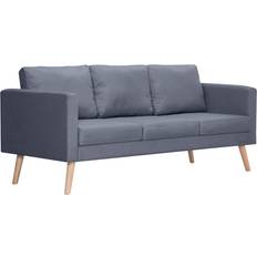 vidaXL Fabric Dark Grey Soffa 168cm 3-sits