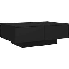Svarta - Utdragbara lådor Soffbord vidaXL 804176 Black Soffbord 90x60cm