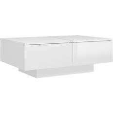 vidaXL 804181 White High Gloss Sofabord 90x60cm