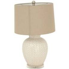 Desk Lamps Table Lamps Hill Interiors Twill Weave Ceramic L25 x W25 x H58 cm Table Lamp