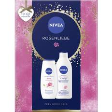 Hudvård Nivea Gift Set Rose Love Shower Care Body Lotion 2-Piece
