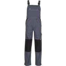 Planam Canvas 320 Dungarees - Grey/Black