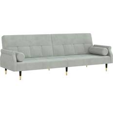 vidaXL 351857 Light Grey Sofa 216cm 3 personers