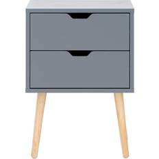 Wood Bedside Tables GFW Nyborg Dark Grey Bedside Table 30x40cm 2pcs