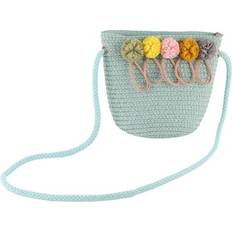 Children Crossbody Bags Sodial Mädchen Umhängetasche Straw Rattan Weave Crossbody Bag - Grün