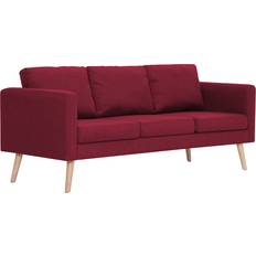 vidaXL Fabric Burgundy Sofa 168cm 7stk 3 personers