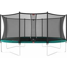 BERG Oval Studsmattor BERG Grand Favorit 520x345cm + Safety Net Comfort Green