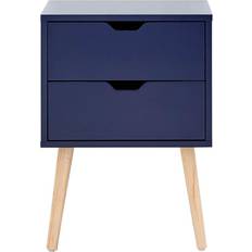 GFW Nyborg Dark Blue Bedside Table 30x40cm 2pcs