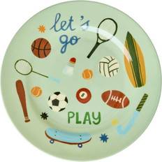 Rice Flade tallerkener Rice Print Melamine Rund Børnetallerken 20 cm Soft Green Flad tallerken