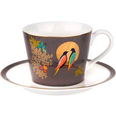 Portmeirion Sara Miller Chelsea Dark Grey Tea Cup 20cl 2pcs