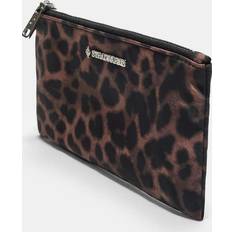 Toilettaske Med Leopardprint Og Lynlås