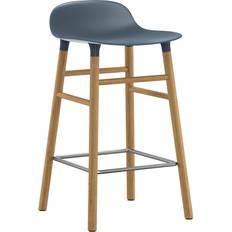Normann Copenhagen Form Blue/Oak/Steel Barstol 77cm