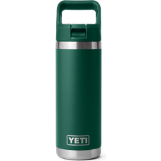 Yeti Vattenflaskor Yeti Rambler 18oz Straw Black Forest Green Water Bottle