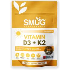 SMUG Supplements Vitamin D3 4000iu K2 100ug MK-7 British 365 Tablets 100 pcs