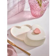 Rosa Smörfat NEXT Pink Heart Shaped Butter Dish