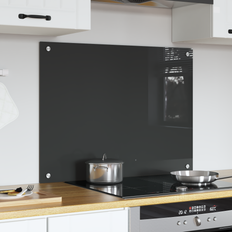 Stænkplader vidaXL Køkken Backsplash Mørkegrå 80x60x0.6 cm Hærdet Glas Stænkplade