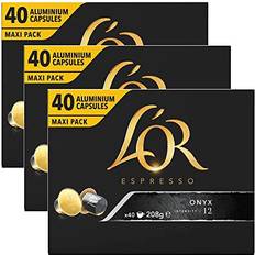 L'OR Coffee L'OR Espresso Coffee Onyx Intensity 12 Aluminium Capsules 3 Packs