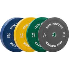 Gym Master 100kg Olympic Rubber Bumper Plates Set