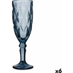 Quid Maia Kristall Blå Set om 6 Champagneglas
