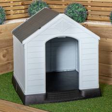 Small Outdoor Plastic Dog House Grey