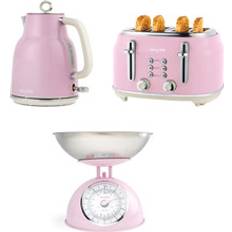 Pink Kettles Salter Retro Pink Kettle Toaster Scale Set
