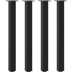 Bordsben vidaXL Barbordsben 4 St Svarta 100-102 cm Stål Bordsben 4st