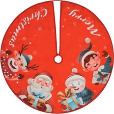 Red Christmas Tree Skirts Kikidex Red 36 Inch Mat Christmas Tree Skirt