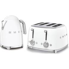Smeg toaster and kettle Smeg 50'S Style KLF03WHUK Kettle And 4-Slice Toaster