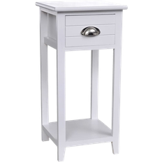 VidaXL Kvadratiska Sängbord vidaXL Nightstand with 1 Drawer White Sängbord 30x30cm