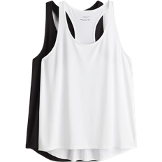 H&M Sports Vest Tops with DryMove 2-pack - Black/White