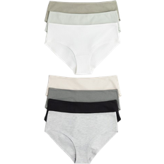 Dam - Multifärgade Trosor H&M Hipster Briefs 7-pack - Khaki Green/Light Beige