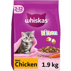 Whiskas 2-12 Months Complete Dry Cat Food with Chicken 1.9kg