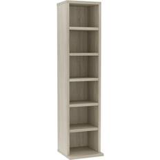 Brown Shelves vidaXL CD Cabinet Sonoma Oak Book Shelf 88cm