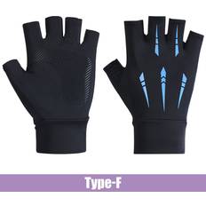 Fishing Gloves Greenzech Black Blue Half Finger Fishing Catching Gloves