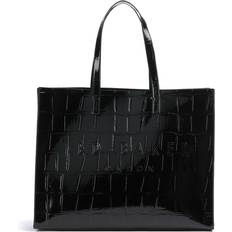 Extra Large Allicon Crocs Effect Icon Bag - Sort