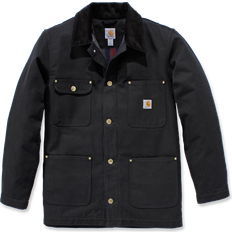 Carhartt Herr Arbetsjackor Carhartt Quilt-Lined Duck Chore Jacket - Black