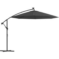 vidaXL Hanging Parasol with LED - Anthracite 300cm