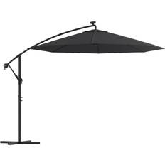 vidaXL Hanging Parasol with LED - Black 300cm