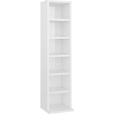 vidaXL CD Cabinet High Gloss White Bokhylla 88cm