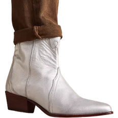 Patent Leather Boots Free People New Frontier - Silver