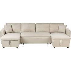 Beliani Sommen Beige Sofa 287cm 5 Seater